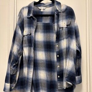 Flannel plaid button down